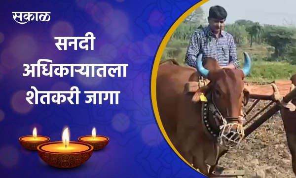 Beed ; सनदी अधिकाऱ्यातला शेतकरी जागा; चालविले औत ; पाहा व्हिडीओ