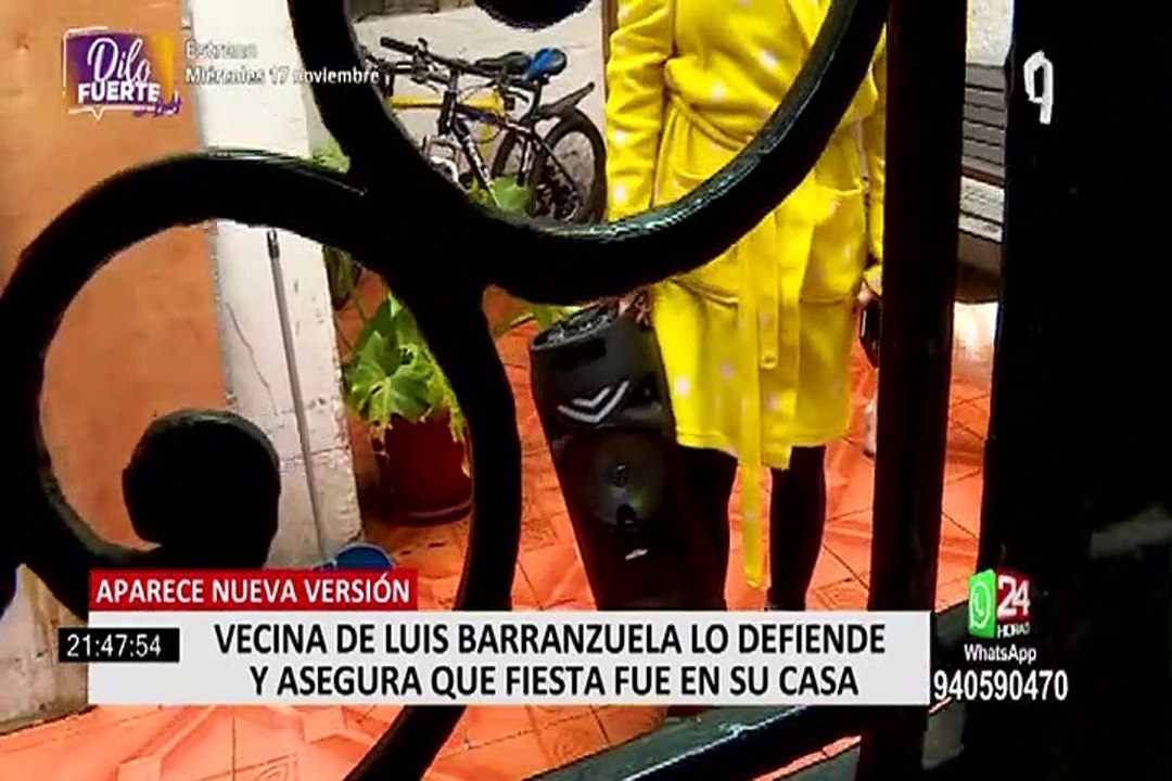 Luis Barranzuela: vecina de ministro afirmó que música registrada en medios era de su casa