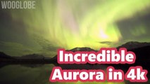 'HIGHLY INTENSE display of Northern Lights above Canmore, Alberta (Canada) | 4K'