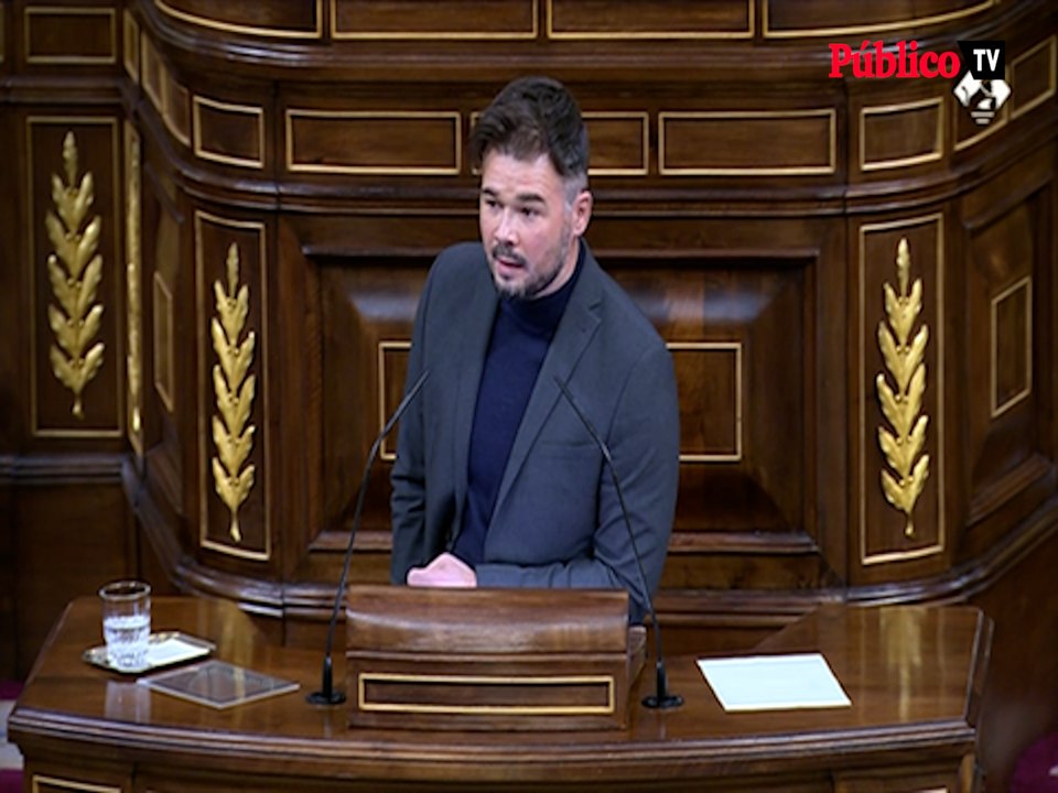 Rufián: "15 minutos, a eso estuvo ERC de presentar una enmienda a los presupuestos"