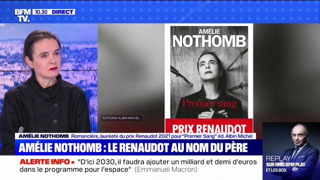 La mort n'est pas du tout une frontière infranchissable : Amélie Nothomb est l'invitée de BFMTV
