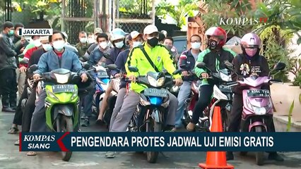 Ricuh! Pengendara Protes Jadwal Uji Emisi Gratis