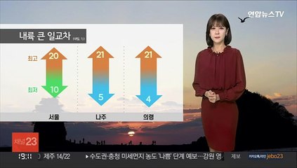 [날씨] 내일 수도권·충청 공기질 '나쁨'…내륙 큰 일교차