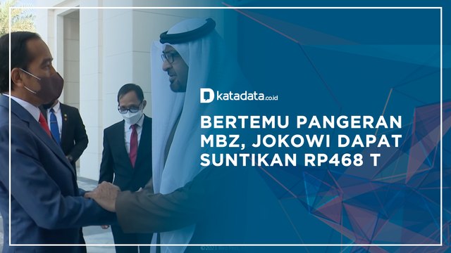 Bertemu Pangeran MBZ, Jokowi Dapat Suntikan Rp468 | Katadata Indonesia