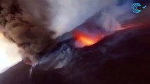 El volcán de La Palma a vista de dron
