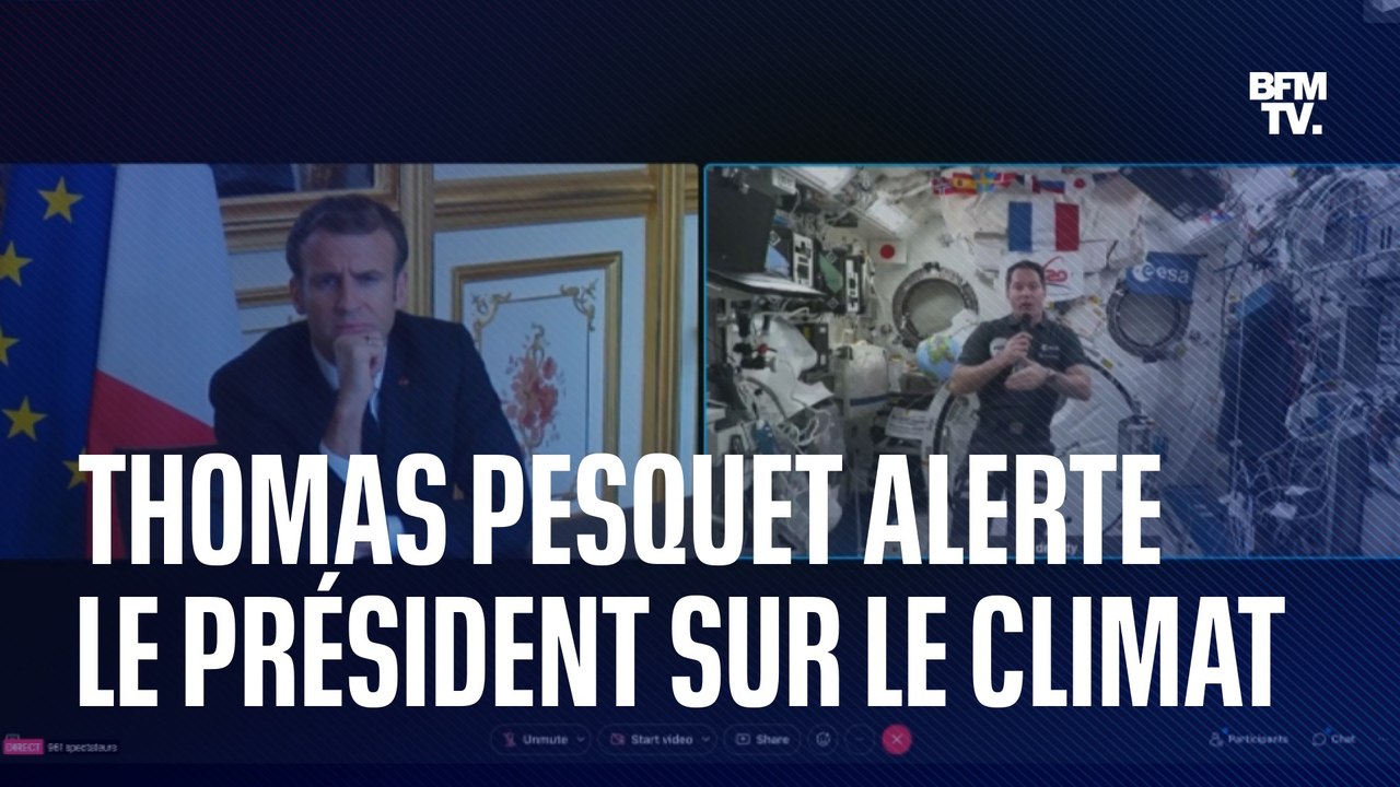 Thomas Pesquet alerte Emmanuel Macron sur les signes visibles du réchauffement climatique depuis l'ISS
