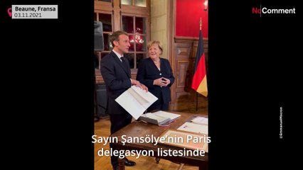 Merkel'e veda eden Macron: Benim gibi aceleci bir lidere gösterdiğiniz sabır için teşekkür ederim