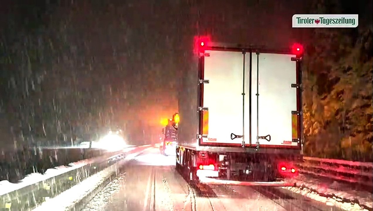 Brennerautobahn musste erneut wegen Schneefalls gesperrt werden