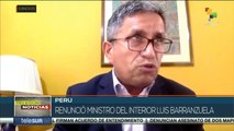 Renuncia ministro del Interior de Perú