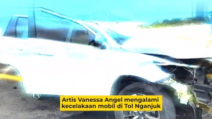 Artis Vanessa Angel mengalami kecelakaan mobil di Tol Nganjuk