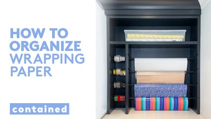 3 Ways to Organize Your Wrapping Paper this Holiday Season | Contained | Real Simple