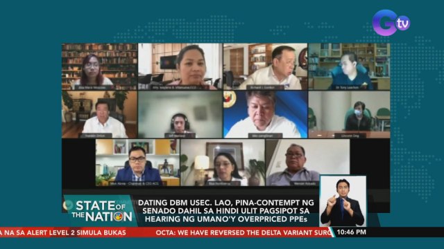 Dating DBM Usec. Lao, pina-contempt ng Senado dahil sa hindi ulit pagsipot sa hearing ng umano'y overpriced PPEs | SONA