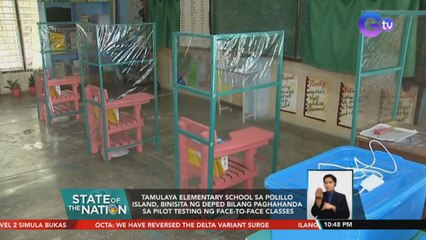 Tamulaya Elementary School sa Polillo Island, binisita ng DepEd bilang paghahanda sa pilot testing ng face-to-face classes | SONA