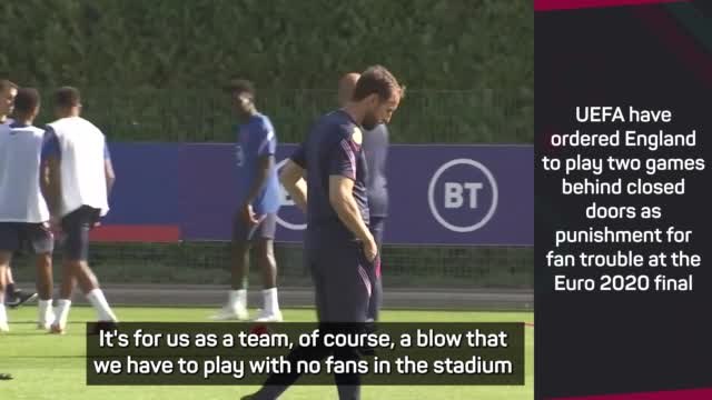Southgate 'respectful' of UEFA punishment for England fan trouble