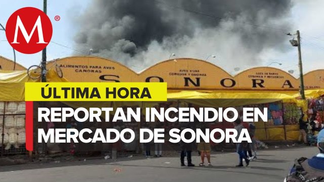 Se registra incendio en el mercado Sonora en CdMx