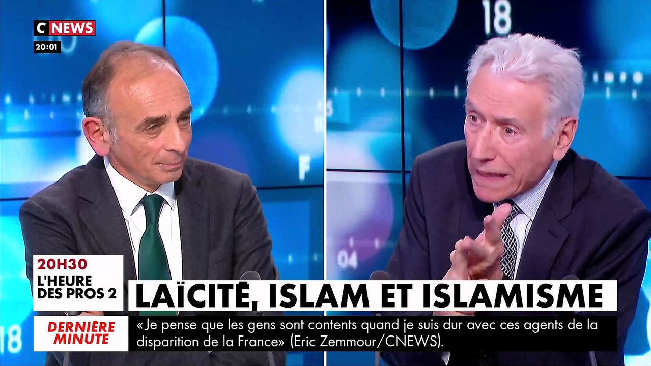 Accrochage musclé entre Eric Zemmour et Henri Pena-Ruiz à propos de l'islam : "Arrêtez votre cirque ! Est-ce que ce sont des catholiques qui décapitent des gens dans la rue ?"