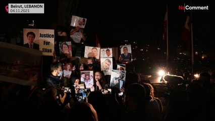 Families of Beirut blast victims protest interference in probe