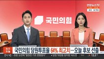 국민의힘 경선 당원투표율 64% 최고치…오늘 후보 선출