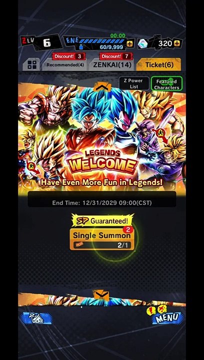 Dragon Ball Legends - Legends Welcome Summon Op...