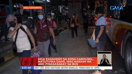 Mga pasahero sa EDSA carousel, natutuwa dahil mas marami na ang pinasasakay sa bus | UB