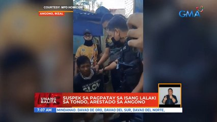 Suspek sa pagpatay sa isang lalaki sa Tondo, arestado sa Angono | UB