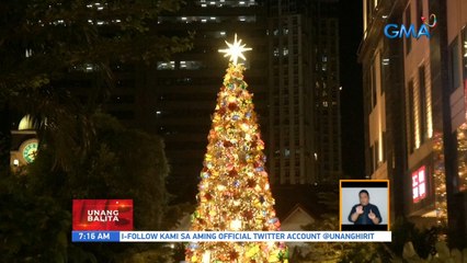 Giant Christmas tree, pinailawan na sa isang mall sa Eastwood | UB
