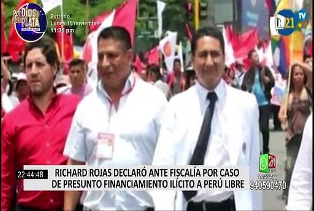 Richard Rojas declaró ante la fiscalía por caso de presunto financiamiento ilícito a Perú Libre