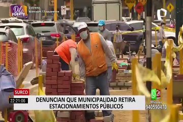 Surco: Vecinos de Chacarilla inconformes con obra en estacionamiento público