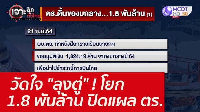 วัดใจ ลุงตู่ ! โยก 1.8 พันล้าน ปิดแผล ตร. : เจาะลึกทั่วไทย (5 พ.ย. 64)
