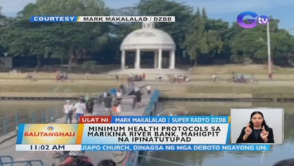 Minimum health protocols sa Marikina River Bank, mahigpit na ipinatutupad | BT