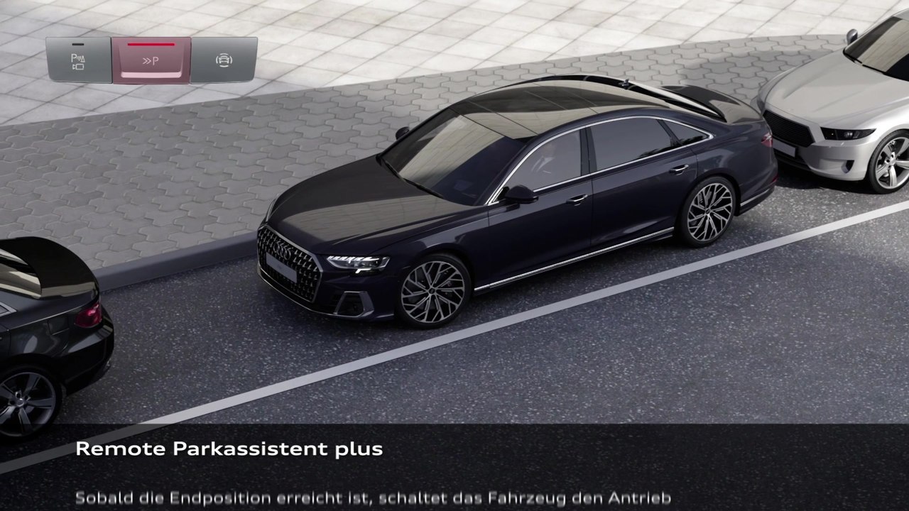 Der Remote Parkassistent plus beim Audi A8 L Animation