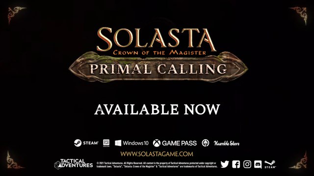 Solasta : Crown of the Magister - Bande-annonce de lancement du DLC Primal Calling