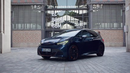 The new CUPRA Born Design Preview in Aurora Blue