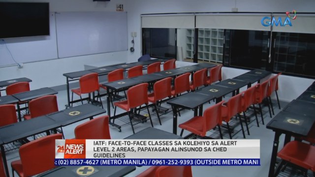 IATF: Face-to-face classes sa kolehiyo sa Alert Level 2 areas, papayagan alinsunod sa CHED guidelines | 24 Oras News Alert