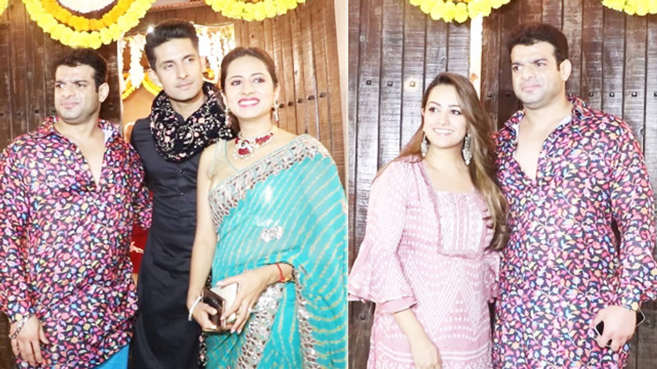 Sargun Mehta With Hubby Ravi Dubey, And Anita Hassanandani At Karan Patel Diwali Party Of 2021