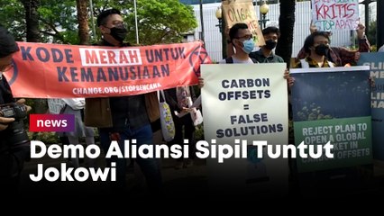 Demo Aliansi Sipil Tuntut Jokowi Atasi Krisis Iklim