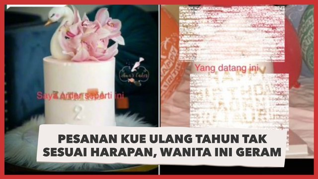 Pesanan Kue Ulang Tahun Tak Sesuai Harapan, Wanita ini Geram Acak-acak Bentuknya