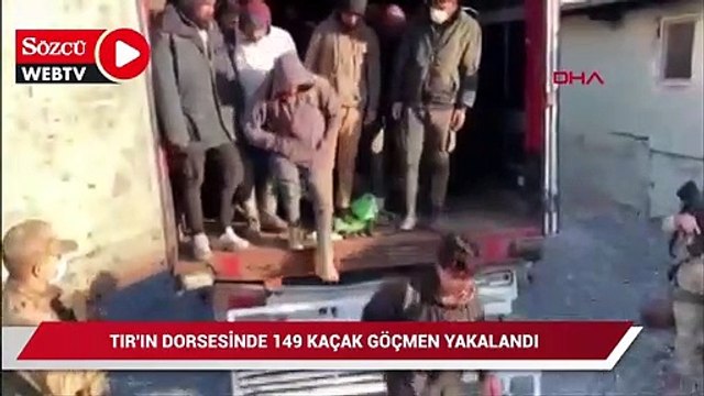 TIR’ın dorsesinde 149 kaçak göçmen yakalandı