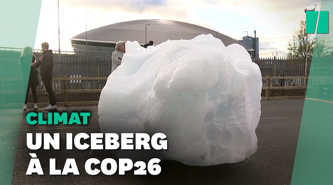 Cet Iceberg de 4 tonnes a été expédié depuis le Groenland pour fondre à la Cop26