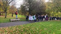 Crowds gather at kelvingrove for Friday for future march