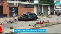 Tres fallecidos en un violento choque múltiple