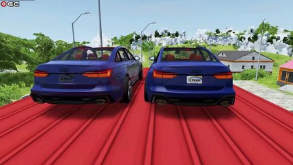 Cars VS BİG ROCK BALL #1 High FALL BeamNg Drive