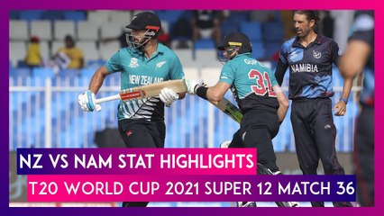 NZ vs NAM Stat Highlights T20 World Cup 2021: New Zealand Keep Semi-Final Hopes Alive