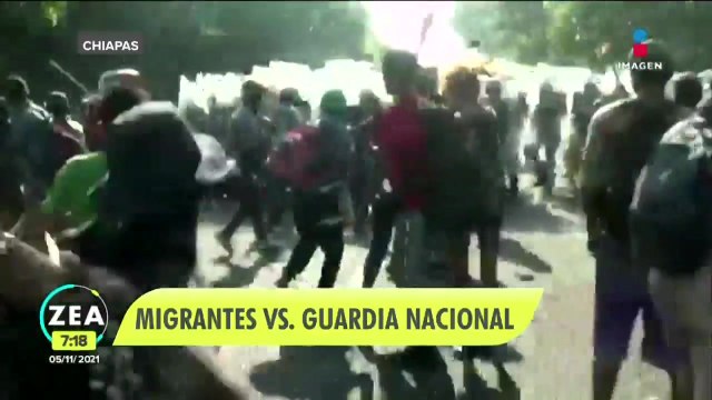 Así se vivió el enfrentamiento entre migrantes y la Guardia Nacional