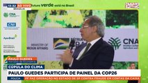 Paulo Guedes Falou de Economia verde, em estimular o crescimento de um novo mundo, abandonando algumas velhas práticas. Falou também da digitalização dos brasileiros na pandemia e deu números.