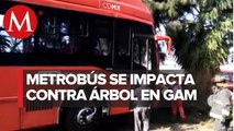 Choque de metrobús deja 7 lesionados en Gustavo A. Madero