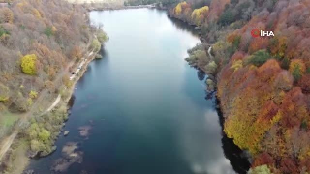 Küçükelmalı Tabiat Parkı'nda sonbahar güzelliği mest etti