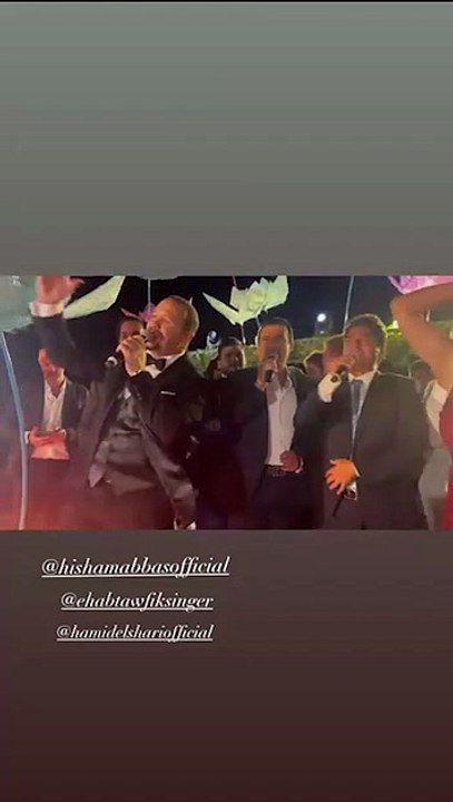 حميد الشاعرى وإيهاب توفيق.. نجوم التسعينيات يحيون زفاف ياسمين ابنة هشام عباس