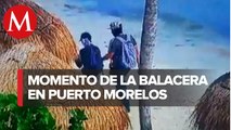 Video de la balacera en playa de Puerto Morelos, Quintana Roo