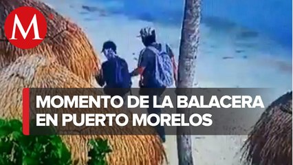 Video de la balacera en playa de Puerto Morelos, Quintana Roo